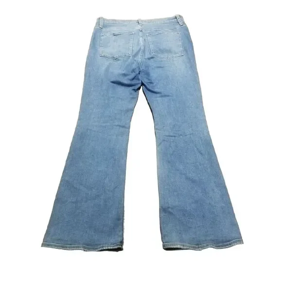 Madewell Jeans Women Size 32 Skinny Flare High Rise Stretch Blue Denim (35x31.5) - Picture 3 of 7